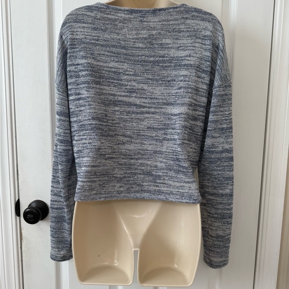 White House Black Market Heathered Knit Long Sleeve Top Size M - Picture 4 of 5
